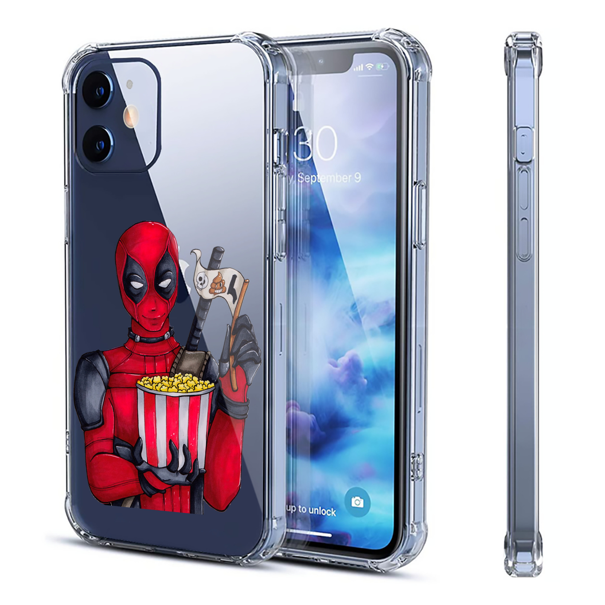 （画像用） Deadpool デッドプール 【iPhone 12シリーズ対応】透明スマホケース（クリアソフトケース）